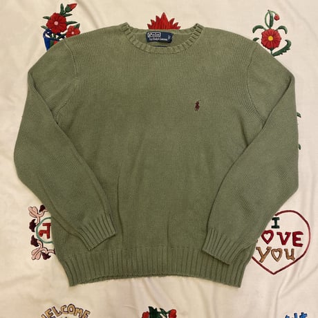 [USED] Ralph Lauren COTTON KNIT！