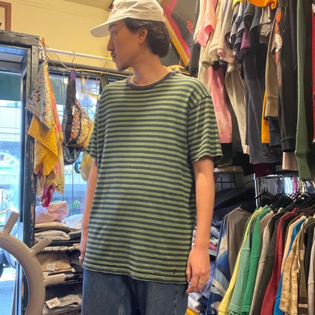 [USED] Ralph lauren リネン混 ボーダーTee
