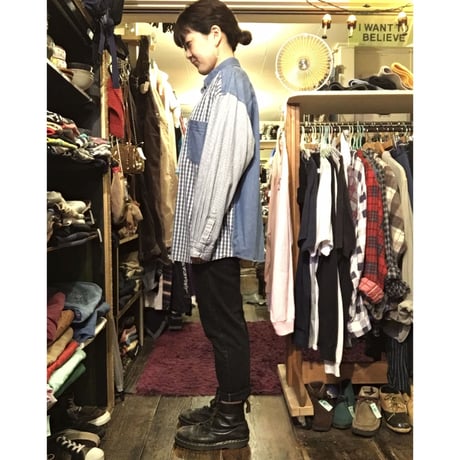 [USED] デニムパターンシャツ