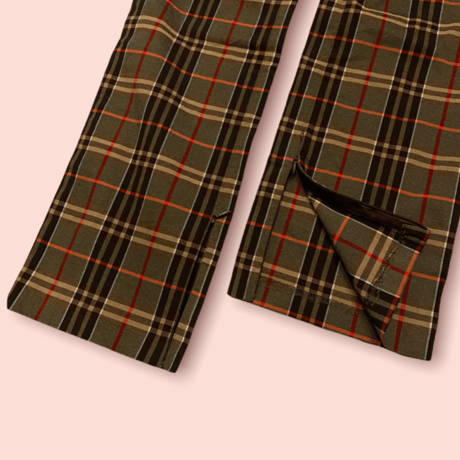 [USED] チェック柄 スリット PANTS