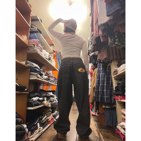 [USED] 90's バギー BLACK DENIM  "J"
