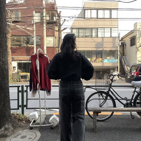 [USED] ブラック デニム ペインター パンツ