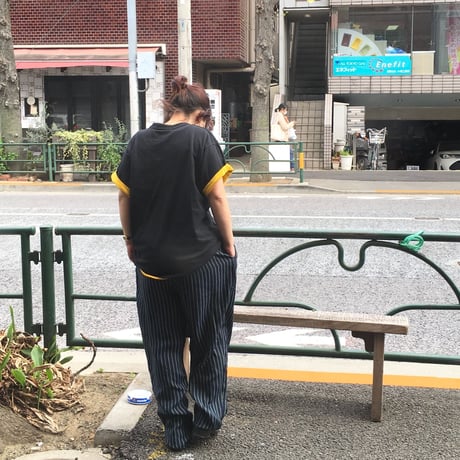 [USED] ストライプ レーヨンパンツ