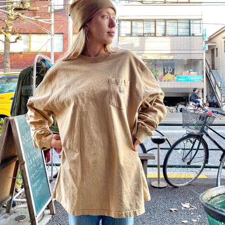 [USED] carhartt ロンTee  "BEIGE"