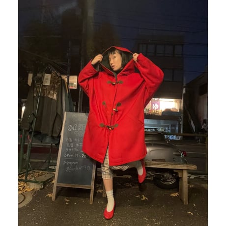 [USED] 真っ赤な デザイン ダッフルコート