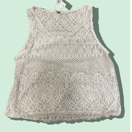 [USED] White♡レースノースリーブトップス