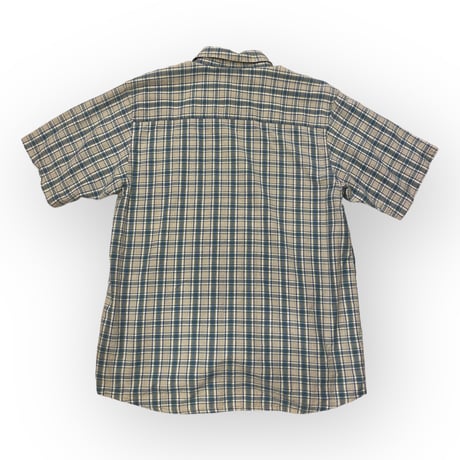 [USED] Green×Blue Check S/Sシャツ