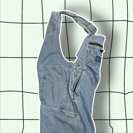 [USED] SUPER GIRL DENIM OVERALL!
