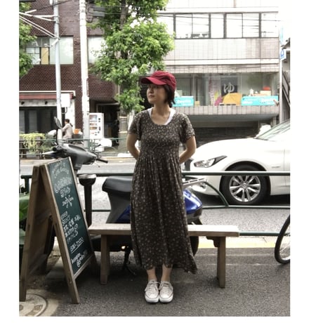 [USED] 小花柄 レーヨンワンピース