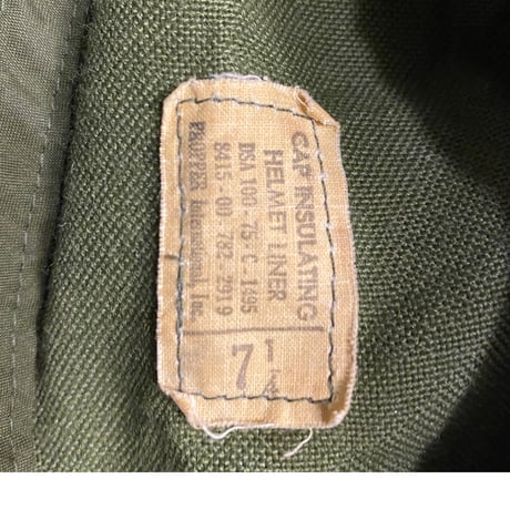 [USED] 70's US ヘルメットライナーCAP