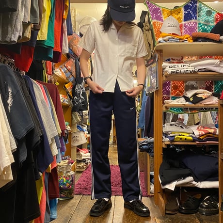 [USED]vintage!! Girlサイズの開襟シャツ