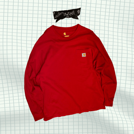 [USED] carhartt ロンTee  "RED"