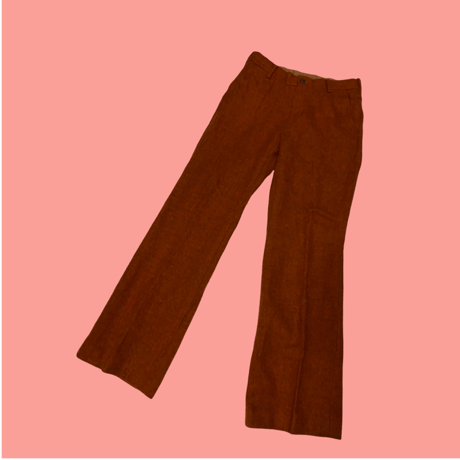 [USED] GOOD COLOR🥕ツイード フレアパンツ
