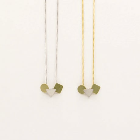 [Aquvii] ⚪︎△◻︎ shapes necklace