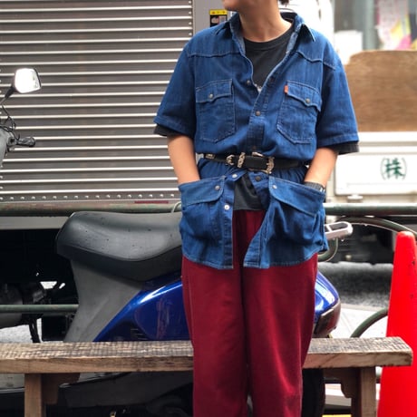 [USED] サテン CHINA PANTS  ボルドー