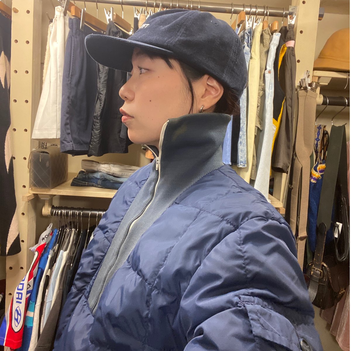 80s eddie bauer エディーバウアー ダウン プルオーバー - ジャケット  