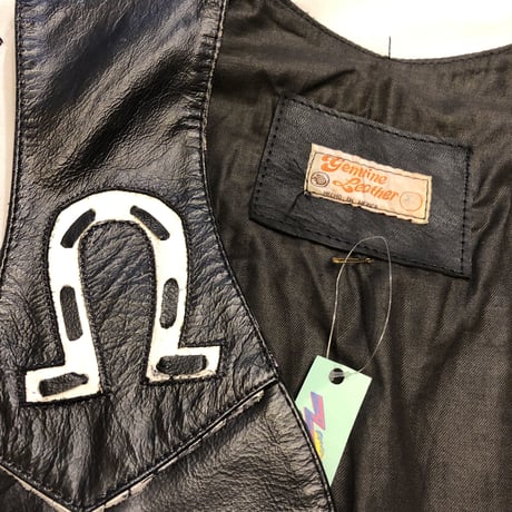 [USED] REAL LEATHERのCOWベスト