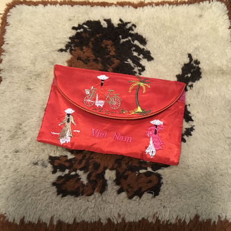 [USED] Viet Nam シルクSOUVENIR ポーチ