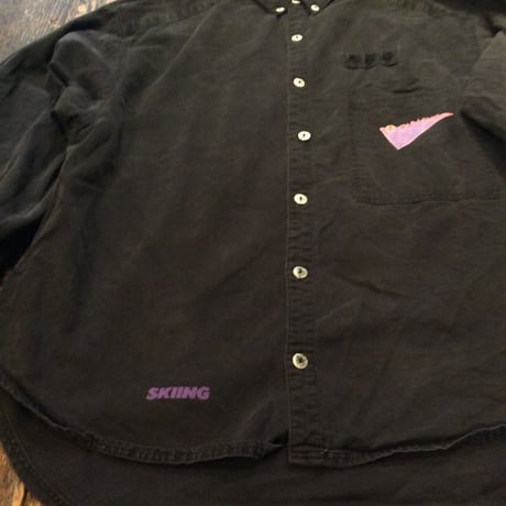 [USED] 80~90's Black  Cottonシャツ