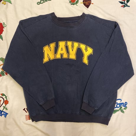 [USED] 珍品 "NAVY" ヘリンボーンCREW！