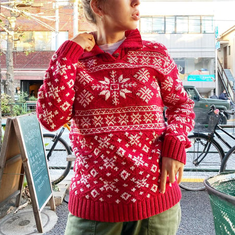 [USED]LAUREN Ralph Lauren ノルディック柄ニット