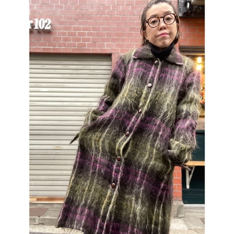 [USED] YVESSAINT LAURENT モヘアロングコート