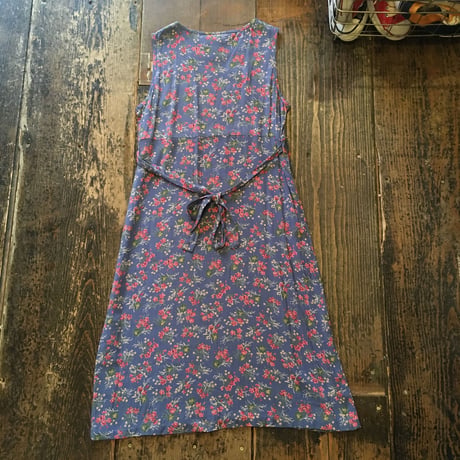 [USED]  花柄レーヨンワンピース