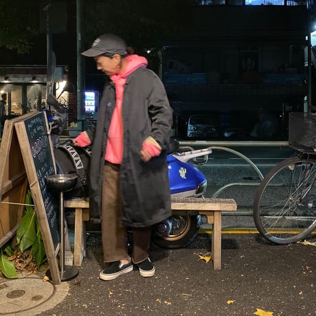 [USED] Vintage BLACK ステンカラーコート