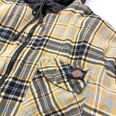 [USED] Dickies 綿入りフードネル NAVY/BGE