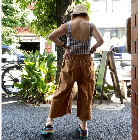 [USED] LINEN WAID PANTS🤎