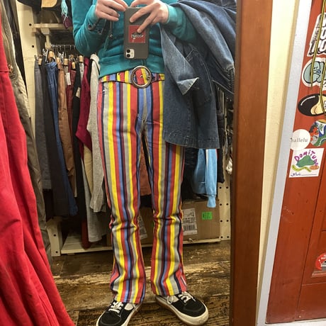 [USED]カラフルストライプパンツ