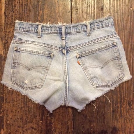 [USED] Levis ダメージデニム cut off オレンジタブ