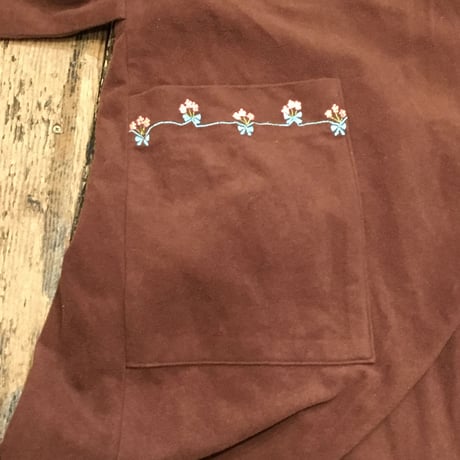 [USED] 花柄刺繍ガウンワンピ