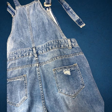 [USED]  ダメージ DENIM オーバーオール