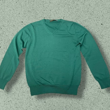 [USED] Vネックニットセーター　green💚