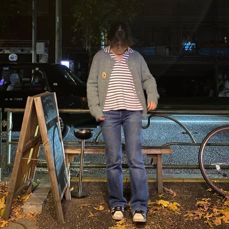[USED] MIXカラー WOOLニットカーディガン