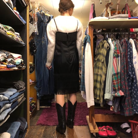 [USED] シルクサテン♡フリンジOP