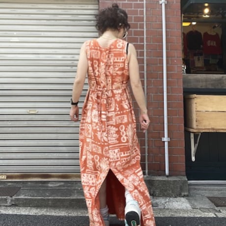 [USED] ノースリーブ　ロングワンピース🧡