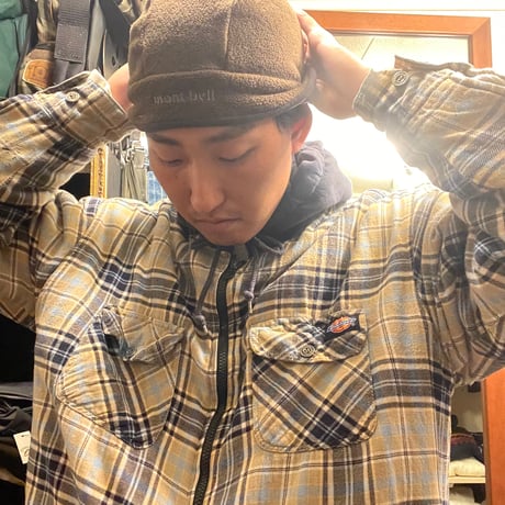 [USED] "mont-bell" ブラウンフリースCAP