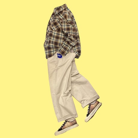 [USED] Brown Check🤎cotton shirt