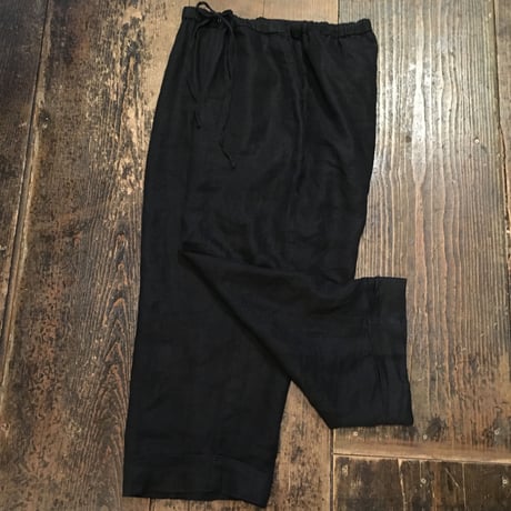 [USED] BLACK LINEN パンツ