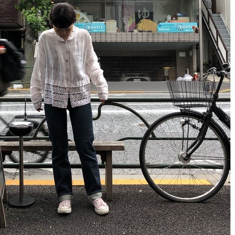 [USED] 白リネンシャツ