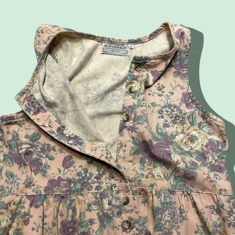 [USED] ボタニカル柄🌼COTTONサロペット