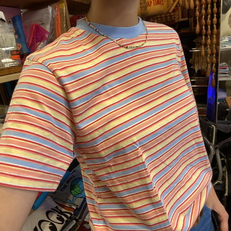 [USED] GOOD COLOR マルチボーダーTee