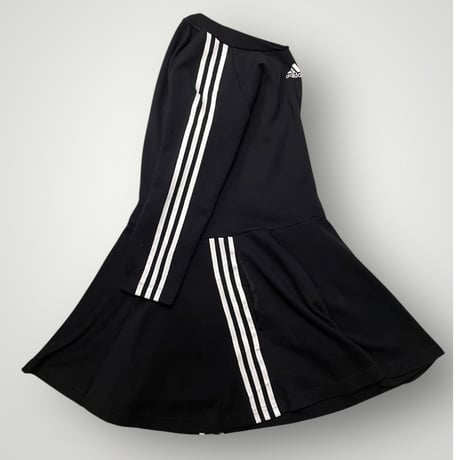 [USED]adidas 3本ラインBLACKワンピース