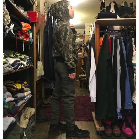 [DEADSTOCK!] フランス軍 カーキ色 SWEAT PANTS