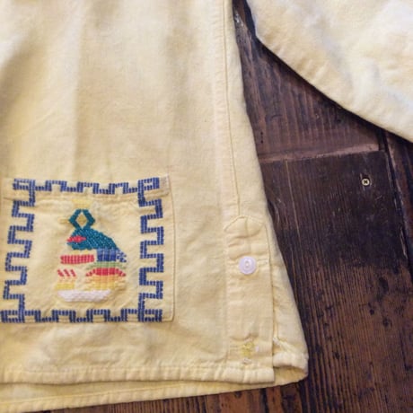[USED] いい色コットン刺繍シャツ