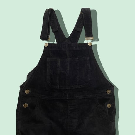 [USED] BLACK コーデュロイオーバーオール