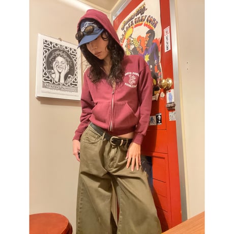 [USED]  90‘s〜00’s "Hanes" プリントZIP PARKA