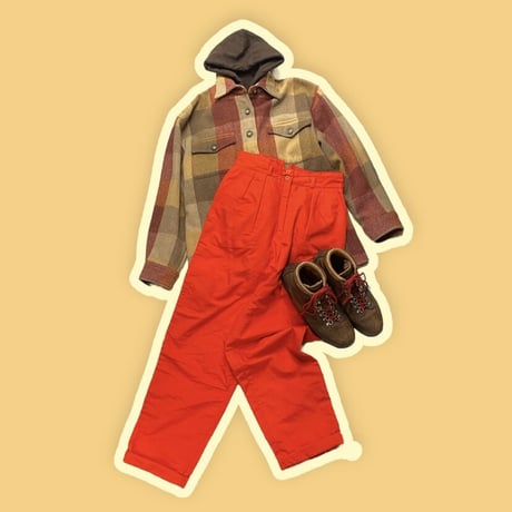 [USED] VINTAGE TUCK PANTS🍅あか